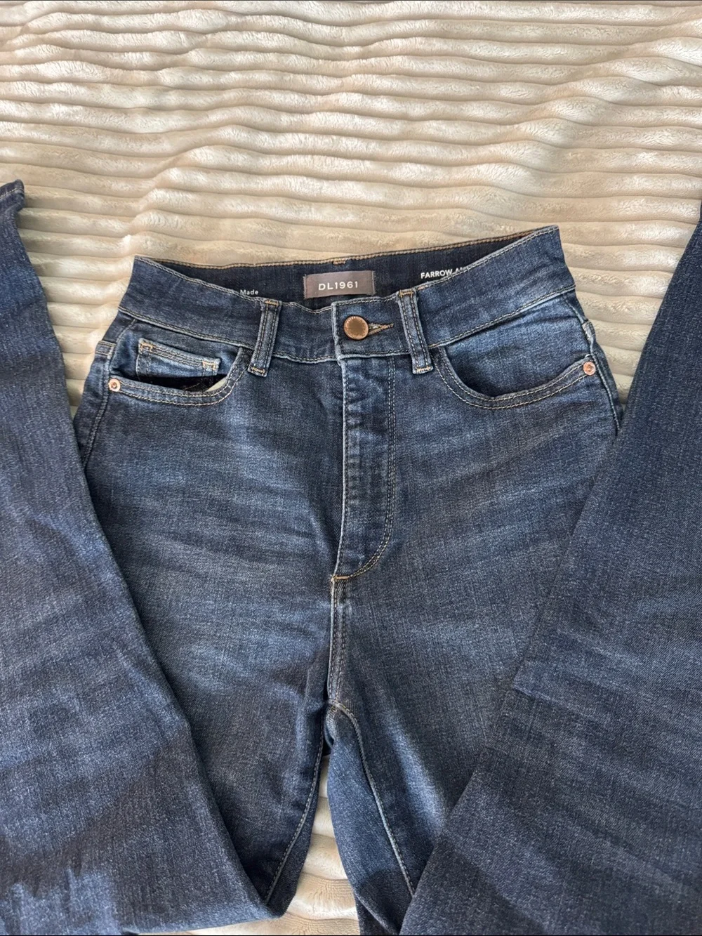 DL1961 Men's Straight Dark Indigo Denim Jeans